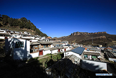 Unique scenery of Dagcanglhamo temple in Tibet