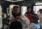 Oct. 18, 2016 -- Trainees practice in a barbershop in Yushu on Sept. 25 . (Xinhua/Feng Qidi)