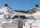 Nov. 16, 2016 -- Riyue Mountain (Sun-and-Moon Mountain), part of the Qilian Mountain Range, is located in the west of Huangyuan County, Qinghai Province. In the past, it was a vital communications center between central China and the southwest frontiers as well as the west regions. Later on, Princess Wencheng of the Tang Dynasty (618-907) passed Riyue Mountain when she was going to marry Songtsen Gampo, king of the Tubo tribe. To commemorate the princess, the mountain was renamed the Sun-and-Moon Mountain, and the Princess Wencheng Temple was built at the foot of the mountain.[China.org.cn/Photo by Han Jiajun]