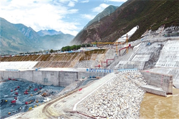The construction of hydropower energy in Tibet