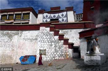 Scenery of Ganden Monastery in Tibet