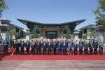 May 16, 2017 -- President Xi Jinping, foreign delegation heads and guests pose for a group photo at the Leaders` Roundtable Summit of the Belt and Road Forum for International Cooperation at Yanqi Lake International Convention Center in Beijing, May 15, 2017. [Photo/Xinhua]