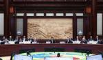 May 16, 2017 -- Chinese President Xi Jinping (C) chairs the Leaders` Roundtable Summit at the Belt and Road Forum (BRF) for International Cooperation at Yanqi Lake International Convention Center in Beijing, capital of China, May 15, 2017. (Xinhua/Ju Peng)