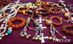 Sept.15,2017--Photo shows the colorful Tibetan Bodhi bracelets.