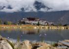 Oct. 11, 2017 -- Photo taken on Oct. 1, 2017 shows the scenery in Nanshan Park nearby the Potala Palace in Lhasa, capital of southwest China`s Tibet Autonomous Region. [Photo/Xinhua]