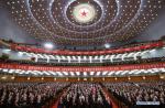 Oct. 24, 2017 -- Delegates attend the closing session of the 19th National Congress of the Communist Party of China (CPC) at the Great Hall of the People in Beijing, capital of China, Oct. 24, 2017. (Xinhua/Ju Peng)