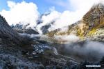 Nov. 3, 2017 -- Photo taken on Oct. 31, 2017 shows the scenery of Yumai Town, southwest China`s Tibet Autonomous Region. Yumai, China`s smallest town in terms of population, sits at the southern foot of the Himalayas, where steep slopes and rugged paths make it difficult to access. (Xinhua/Purbu Zhaxi)