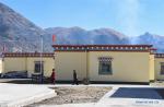 Nov.8,2017-- Photo taken on Nov. 5, 2017 shows the resettlement site of Daguo Village of Riwoqe County, southwest China`s Tibet Autonomous Region. A total of 342 villagers from 60 impoverished households in Daguo Village are expected to move into their new houses by the end of this month. (Xinhua/Liu Hongming)