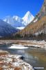 Nov. 16, 2017 -- Photo taken on Nov. 5, 2017 shows the scenery in Yading Nature Reserve in Daocheng County of Tibetan Autonomous Prefecture of Garze, southwest China`s Sichuan Province. Yading is a national level reserve famous for its abundant natural resources. It is a mountain sanctuary and major Tibetan pilgrimage site comprising mountains, with the highest peak at 6,032 meters above sea level. (Xinhua/Jiang Hongjing)