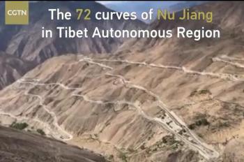 View of Tibet’s stunning “Nu Jiang 72 Turns”
