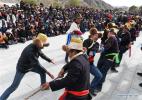 Nov. 20, 2017 -- Contestants compete in a tug of war in Chanang County of Shannan City, southwest China`s Tibet Autonomous Region, Nov. 15, 2017. (Xinhua/Purbu Zhaxi)