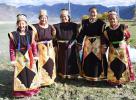 Nov. 22, 2017 -- Brightly costumed villagers display their costumes and ornaments in Nyingchi, southwest China`s Tibet Autonomous Region, Nov. 19, 2017. The long-standing and unique Tibetan costumes and ornaments here feature diversified styles, patterns and colors. (Xinhua/Jigme Dorje)