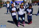 Nov. 24, 2017 -- On Nov. 21, students of Lhasa Beijing Experimental Middle School are experiencing roller skating. [Xinhua/Liu Dongjun]