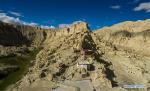 Nov. 28, 2017 -- Photo taken on Aug. 31, 2017 shows the remains of the Guge Kingdom in Ngari Prefecture in southwest China`s Tibet Autonomous Region. So far there are 1,424 historical and cultural sites being protected at different levels in the autonomous region. (Xinhua/Liu Dongjun)