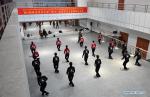 Nov. 30, 2017 -- Members of a folk art troupe from Shannan City take part in a basic dancing skills training in Lhasa, capital of southwest China`s Tibet Autonomous Region, Nov. 28, 2017. A total of 21 members from the troupe will take free professional training for two months in Lhasa. Currently there are more than 2,000 folk performing groups in the autonomous region. (Xinhua/Jigme Dorje)