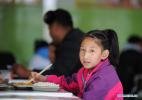 Dec. 26, 2017 -- Children have lunch at the canteen of an orphanage in southwest China`s Tibet Autonomous Region, Dec. 24, 2017. By the end of 2017, the region has established 11 orphanages with 5,711 orphans being adopted. (Xinhua/Jigme Dorje)