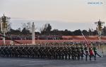 Jan. 1, 2018 -- The Guard of Honor of the Chinese People`s Liberation Army (PLA) perform the national flag-raising duty at the Tian`anmen Square in Beijing, capital of China, Jan. 1, 2018. The responsibility for guarding China`s national flag and firing salute cannons at the Tian`anmen Square was transferred to the Chinese People`s Liberation Army from Jan. 1, 2018, as authorized by the Central Committee of the Communist Party of China. Before Jan. 1, the ceremony was conducted by the armed police. (Xinhua/Luo Xiaoguang)