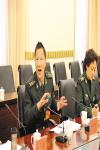 Jan. 29, 2018 -- Liu Shunlin, deputy of the delegation of the PLA armed police, is making a speech about army building. [Photo/China Tibet News/Losang,Tenzin,Tenzin Xidan]