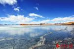 Feb. 17, 2018 -- Photo shows the winter scenery of the Lake Puma Yumco with an area of 295 square kilometers  and  an altitude at 5,010 meters above the sea level in Shannan, Southwest China`s Tibet. `Puma` in Tibetan means `young girl`, so Lake Puma Yumco also named as `Young Girl Lake`.