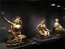 Feb. 28, 2018 -- Ancient Tibetan bronze sculptures are on display at the Capital Museum in Beijing, Feb 27. [Photo by Wang Kaihao/chinadaily.com.cn]