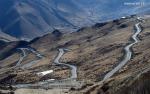 Mar. 12, 2018 -- Photo taken on March 9, 2018 shows the mountain road to the Gandan Temple in Lhasa, capital of southwest China`s Tibet Autonomous Region. Founded in 1409 by followers of Zong Kaba, the Gandan Temple is the oldest among lamaseries of the Yellow Sect.(Xinhua/Chogo)