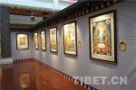 April 8, 2018 -- The thangka exhibition site at Nyingchi Mass Art Museum.