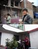 May 12, 2018 -- Combo photo shows villager Li Xude (R) having lunch in front of the construction site of his new house on Nov. 21, 2008 (up) and Li`s mother cooking at home on May 9, 2018, in Gan`en Village of Longnan City, northwest China`s Gansu Province. Gan`en Village is a new village built to relocate villagers of Haoping Village, which was badly damaged by the 8.0-magnitude 2008 Wenchuan earthquake in neighboring Sichuan Province. The village was named `Gan`en` at the end of 2008 to express gratitude for the reconstruction efforts. After ten years of hard work, Gan`en Village has regained life. (Xinhua/Nie Jianjiang, Fan Peishen)