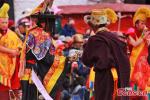 Aug. 31, 2018 -- The annual cham dance at a monastery in Qonggyai county, Southwest China`s Tibet autonomous region. The dance, called `cham` in the Tibetan language, is believed to ward off disaster and ghost and bring luck and happiness. The dancers, usually lamas, wear masks of various animals and mythical figures as they perform to the accompaniment of religious music. [Photo/China News Service]