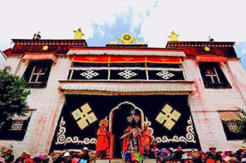 Cham dance in Tibet monastery