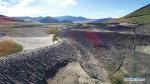 Sept. 29, 2018 -- Photo taken on Sept. 8, 2018 shows fixed sand dunes near the source of the Yarlung Zangbo River in Zhongba County of Xigaze, southwest China`s Tibet Autonomous Region. A series of protection measures against desertification at the source of the Tibetan region`s mother river, the Yarlung Zangbo River, were taken by the local government in recent years. The environment there has been greatly improved after years of efforts. (Xinhua/Purbu Zhaxi)