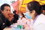 Oct.6,2018-- Photo shows medical workers examining teeth for citizens in Lhasa City. [China Tibet News/ Tsewang, Tang Bin]