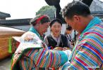 Oct. 24, 2018 -- Troupers make preparation for Tibetan opera performance in Wuzhen of east China`s Zhejiang Province, Oct. 23, 2018. A Tibetan opera troupe from Ngamring County of Xigaze participated in Wuzhen Theater Festival and will perform here for six days. (Xinhua/Zhang Rufeng)