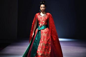 Creations by Tibetan fashion designer presented at fashion show in Lhasa