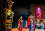 Nov. 26, 2018 -- Members of Tibetan opera troupe perform in a Tibetan opera funded by China National Arts Fund in Lhasa, capital of southwest China`s Tibet Autonomous Region, Nov. 24, 2018. Tibetan opera was awarded national intangible cultural heritage status in 2006. (Xinhua/Liu Dongjun)