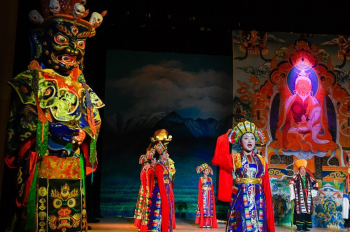 Tibetan opera performed in Lhasa, southwest China’s Tibet