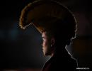 Dec. 4, 2018 -- A monk is seen during the butter lamps lighting event at the Jokhang Temple in Lhasa, capital of southwest China`s Tibet Autonomous Region, Dec. 2, 2018. People of the Tibetan ethnic group lit butter lamps and prayed through the night in the annual Butter Lamp Festival commemorating Tsong Khapa, a master of Tibetan Buddhism. (Xinhua/Purbu Zhaxi)
