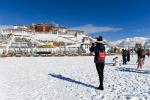 Dec. 21, 2018 -- A tourist takes photos at the snow-covered Potala Palace square in Lhasa, capital of southwest China`s Tibet Autonomous Region, Dec. 19, 2018. Lhasa witnessed the first snow this winter on Tuesday. (Xinhua/Liu Dongjun)