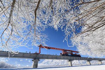 In pics: construction site on Lhasa-Nyingchi section of Sichuan-Tibet Railway in China’s Tibet