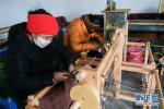 Jan. 15, 2019 -- Female workers weave traditional Tibetan handcrafts at the cooperative in Xiangmao Township of Nagqu City, southwest China’s Tibet Autonomous Region. (Xinhua/Liu Dongjun)