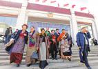 Jan. 15, 2019 -- On the afternoon of January 13, 2019, the 2nd session of the 11th Tibetan People`s Political Consultative Conference concluded in Lhasa, capital city of southwest China`s Tibet Autonomous Region. Photo shows the members leaving the meeting hall after the closing ceremony. [China Tibet News/Tsewang, Losang, Li Zhou]