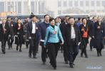 Mar. 5, 2019 -- Members of the 13th National Committee of the Chinese People`s Political Consultative Conference (CPPCC) walk towards the Great Hall of the People for the second session of the 13th CPPCC National Committee in Beijing, capital of China, March 3, 2019. (Xinhua/Yin Gang)