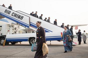 Deputies to 13th NPC from China’s Tibet arrive in Beijing