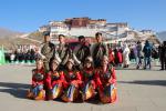 Apr. 1, 2019 -- Photo shows Tibetan students in traditional costumes attending the ceremony of the 60th anniversary of Tibet`s democratic reform on Potala Palace Square in Lhasa, the capital city of southwest China`s Tibet Autonomous Region, on March 28, 2018. [China Tibet News/He Baoxia]