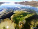 May 28, 2019 -- Photo taken on May 24, 2019 shows the scenery of the Yamzbog Yumco Lake in Nagarze County of Shannan, southwest China`s Tibet Autonomous Region. The Yamzbog Yumco Lake is regarded as one of the three largest sacred lakes in Tibet. (Xinhua/Purbu Zhaxi)