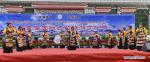 June 3, 2019 -- Actresses perform during the opening ceremony of an international border trade, tourism and culture festival in Yadong County, southwest China`s Tibet Autonomous Region, June 2, 2019. An international border trade, tourism and culture festival kicked off in Yadong County on Sunday. A series of events including exhibitions, fitness programs and investment promotions will be held in the week-long festival. (Xinhua/Zhang Rufeng)