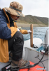 July 24, 2019 -- A member of a Chinese scientific expedition team detects underwater topography of Lake Yamzhog Yumco via a sonar device in Nanggarze County of Shannan, southwest China`s Tibet Autonomous Region, July 22, 2019. Chinese scientists are working on a survey to measure the depth of a major lake in southwest China`s Tibet Autonomous Region, sources with the Chinese Academy of Sciences (CAS) said Tuesday. Lake Yamzhog Yumco with an area of about 590 square km is located in Nanggarze County in the city of Shannan. Yamzhog Yumco along with Lake Namtso and Lake Manasarovar are regarded as the three holy lakes of Tibet. (Xinhua/Jigme Dorje)