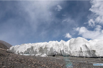 Scenery of glacier in Rutog County, SW China’s Tibet