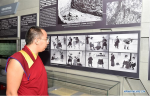 Aug.15, 2019 -- Bainqen Erdini Qoigyijabu, the 11th Panchen Lama, who is also a member of the Standing Committee of the Chinese People`s Political Consultative Conference (CPPCC) National Committee and vice president of the Buddhist Association of China, visits a memorial hall marking the emancipation of more than one million serfs in Lhasa, capital of southwest China`s Tibet Autonomous Region, Aug. 14, 2019. (Xinhua/Chogo)