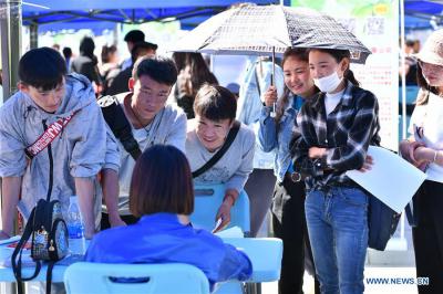 Job fair for college graduates held in China’s Tibet