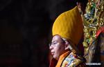 Aug.30, 2019 -- The 11th Panchen Lama Bainqen Erdini Qoigyijabu, also a member of the Standing Committee of the Chinese People`s Political Consultative Conference (CPPCC) National Committee and vice president of the Buddhist Association of China, attends a Buddhist activity at a monastery in Jilung County, southwest China`s Tibet Autonomous Region, Aug. 19, 2019. The Panchen Lama went on a research tour and attended Buddhist activities in Jilung from Aug. 19 to 24. (Xinhua/Chogo)